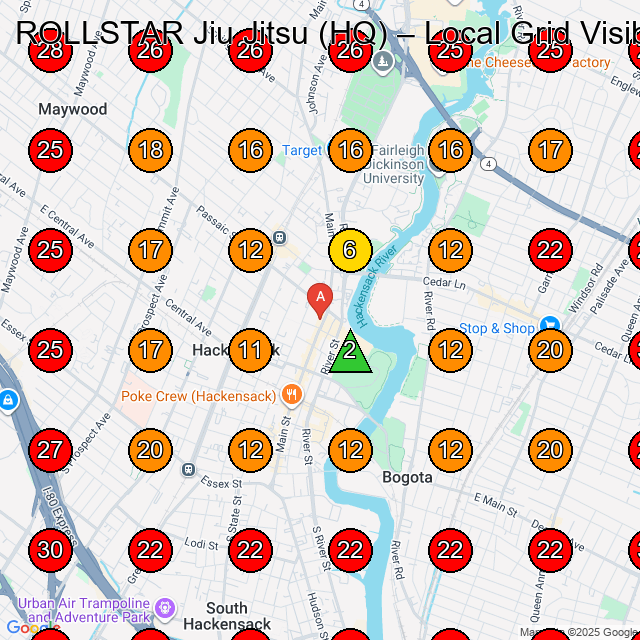 ROLLSTAR Jiu Jitsu (HQ) GeoGrid visibility map for Salsa Classes in 343 Main St